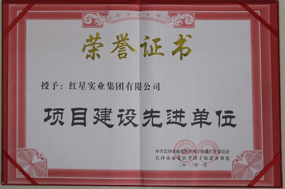 項目建設先進單位